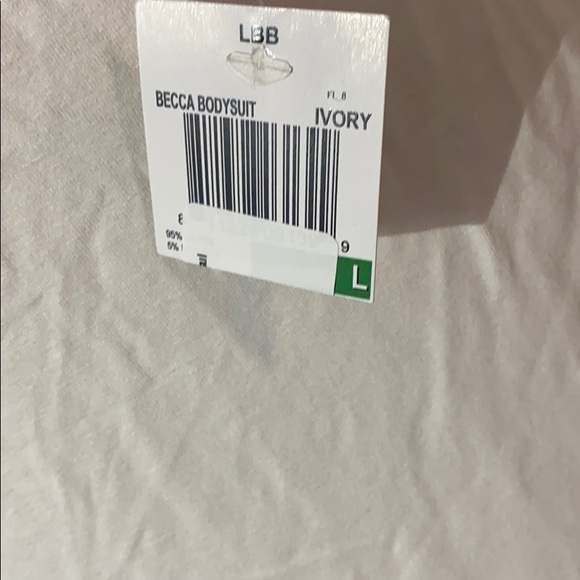 NWT LITTLE BLACK BODYSUIT White Knit Top Blouse - Picture 7 of 8